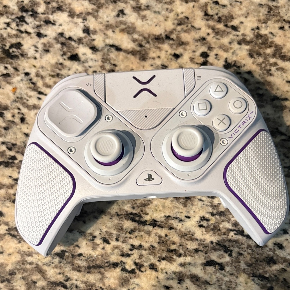 Sony White and Purple Controller